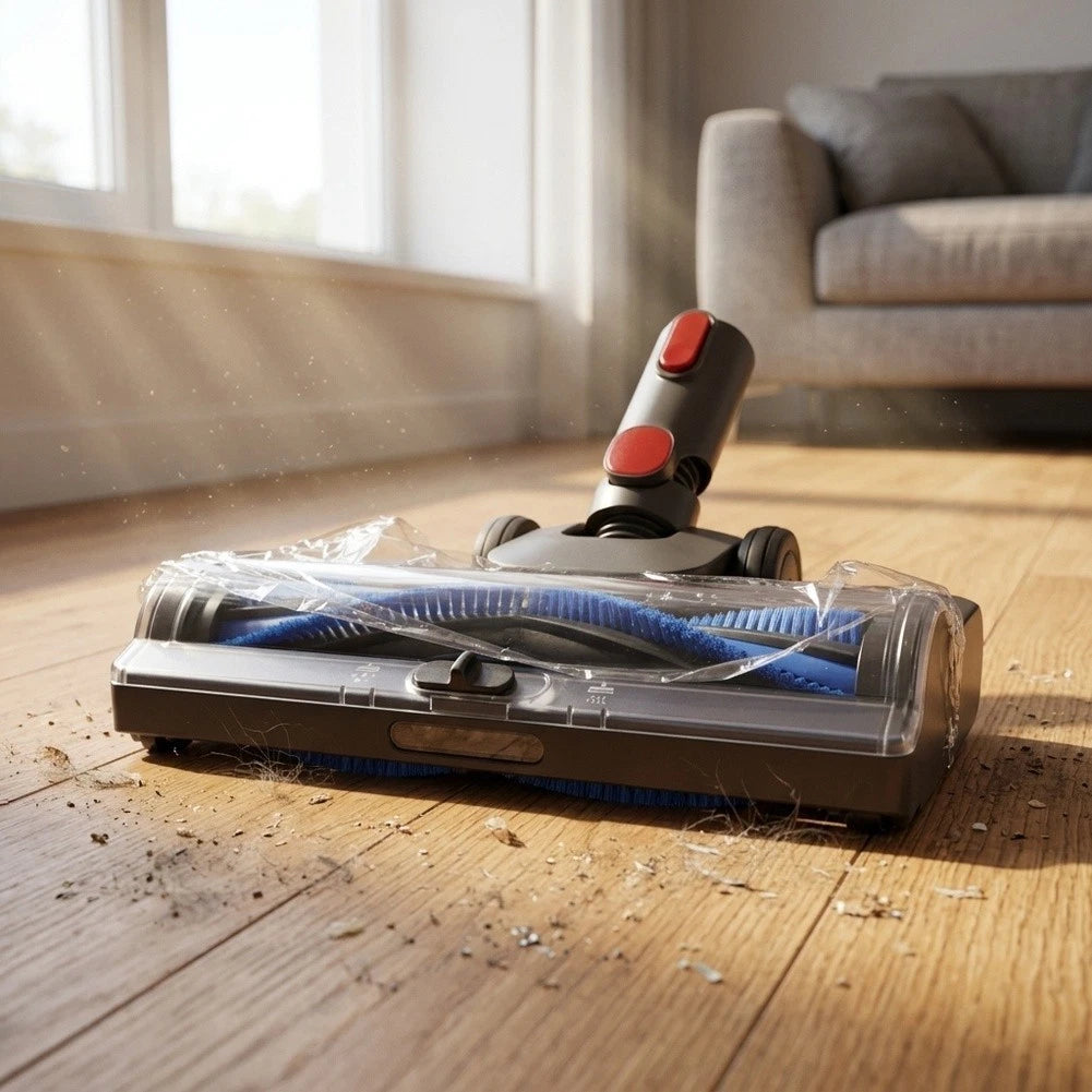 Electric Floor Brush LED Cleaning Head for Click-on Installation