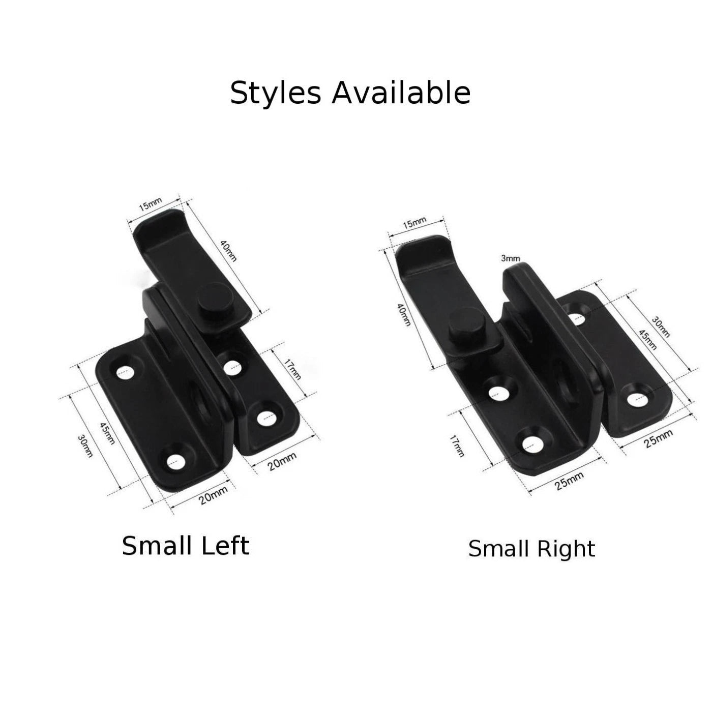 Wardrobe Door Bolt Latch Lock Bracket for Home
