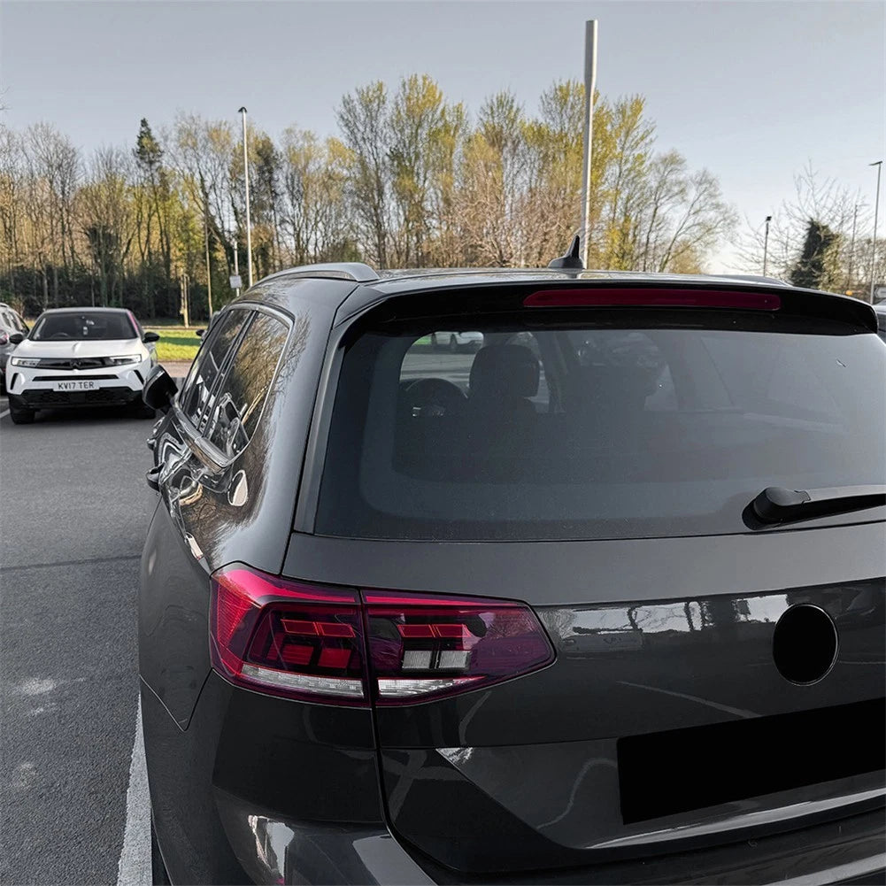 Gloss Black Rear Window Side Spoiler Trim for Passat B8 B8.5 (2015–2023)