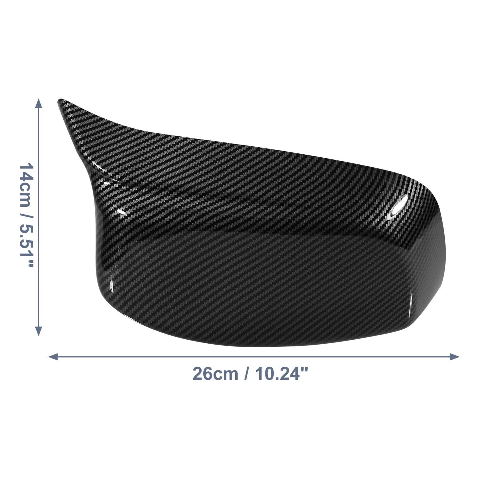 Rear View Mirror Covers Carbon Fiber Pattern Pair for BMW E60 E61 (2003–2010)