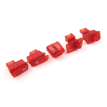 Set of 5 Turn Signal Headlight Ignition Horn Switch Caps for GY6 50 125 150cc