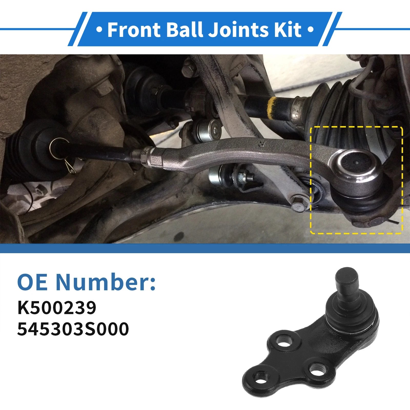 2 Pcs Front Lower Ball Joints Replacement for Hyundai Tucson (2010–2017)