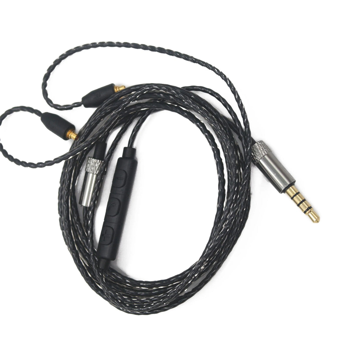 MMCX Audio Cable with Volume Control for Shure SE215/425/535/846 (Black)