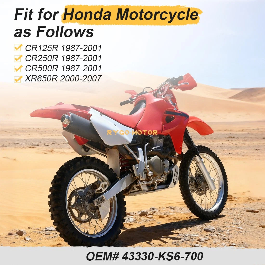 Rear Brake Disc Cover Guard for Honda CR125R CR250R CR500R (1987–2001) 43330-KS6-7