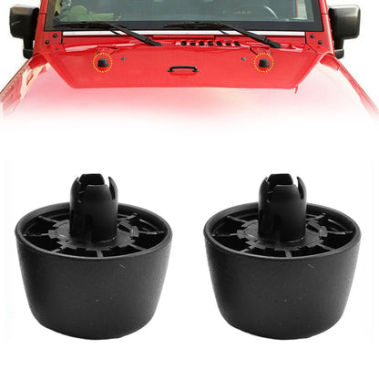 2X Rubber Bumper Cushion Hood Stoppers for Wrangler JK (2007–2018)