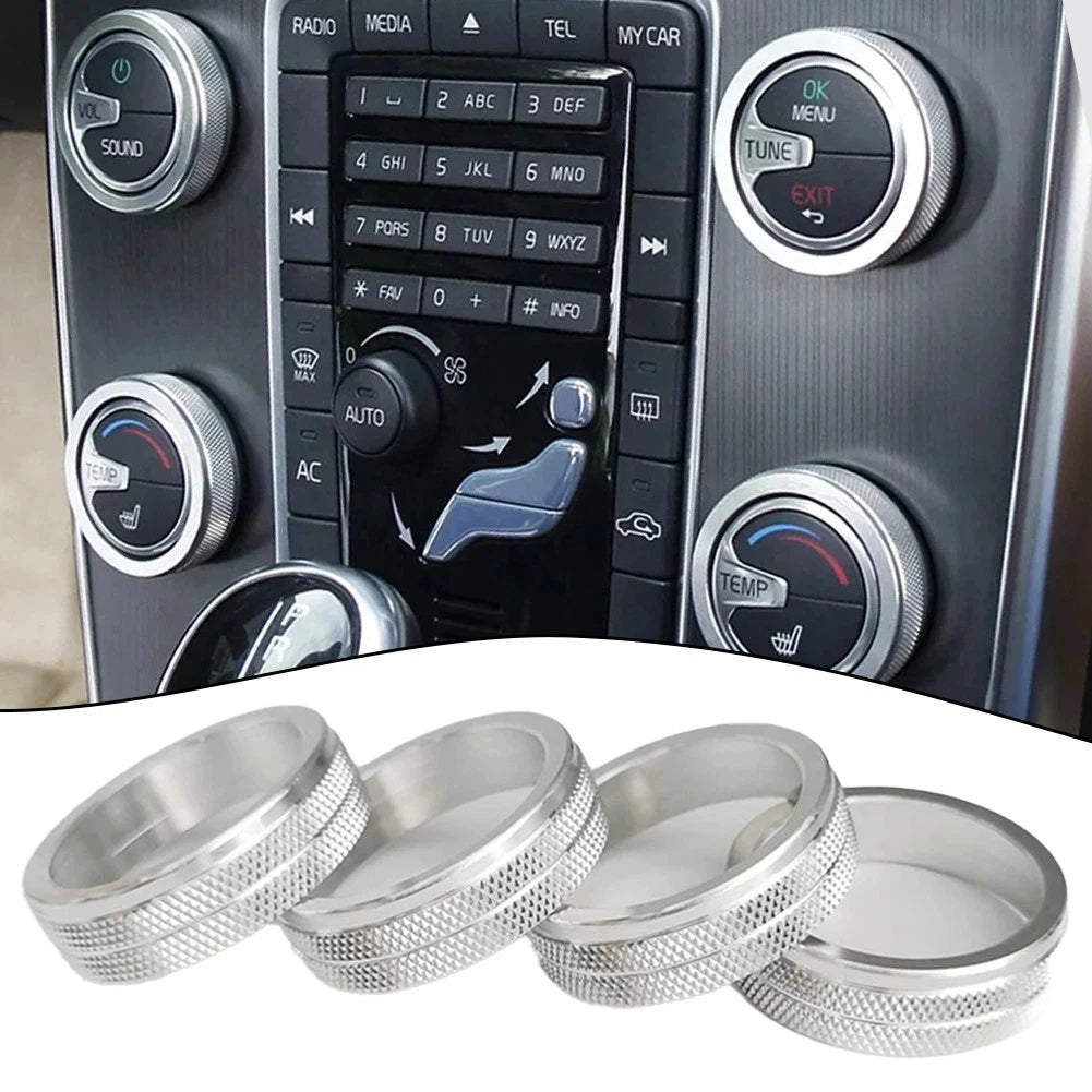 Aluminum Alloy Air Conditioning Audio Knobs for Volvo