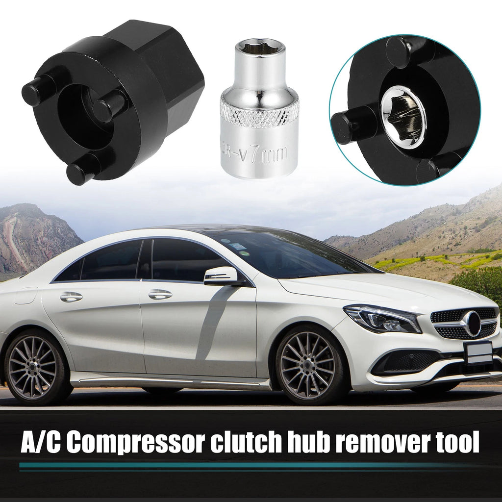 A/C Compressor Clutch Hub Remover Tool 7mm Socket for Mercedes 5SEL12 (2014–2018)