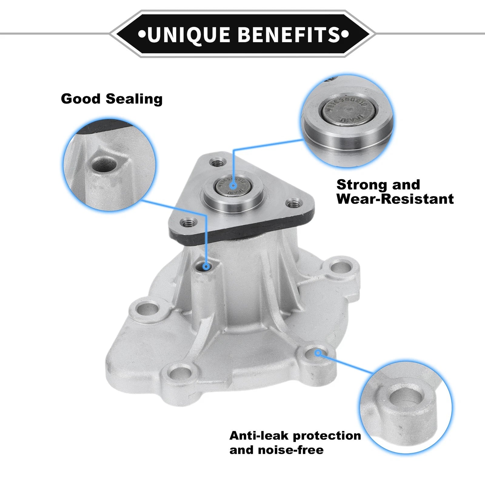 Water Pump with Gasket Kit for Hyundai Sonata 2011–2014 Replacement