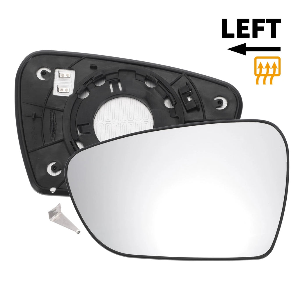 Heated Left Side White Mirror Glass for KIA Ceed (2012–2018)