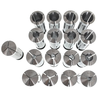Set of 17 Round Collets 1/16 - 1-1/16" 5C TIR 0006 for