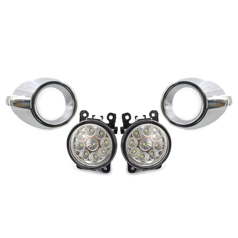 Fog Light Set for Ford Fiesta (2008–2012) - Daytime Running Lights, Frame Trim