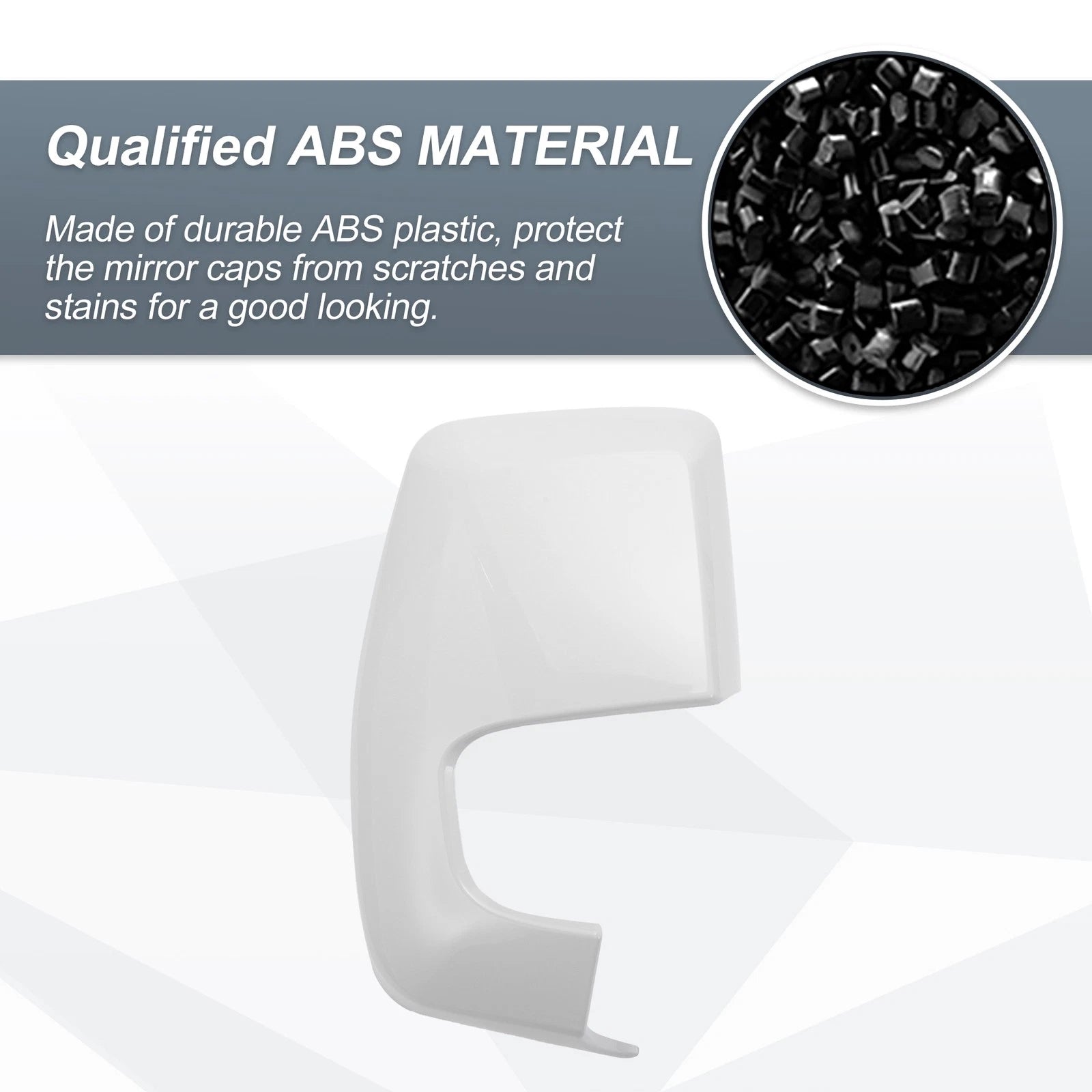 Right Side Rearview Mirror Cover Cap White for Ford Transit Custom (2012–2023)