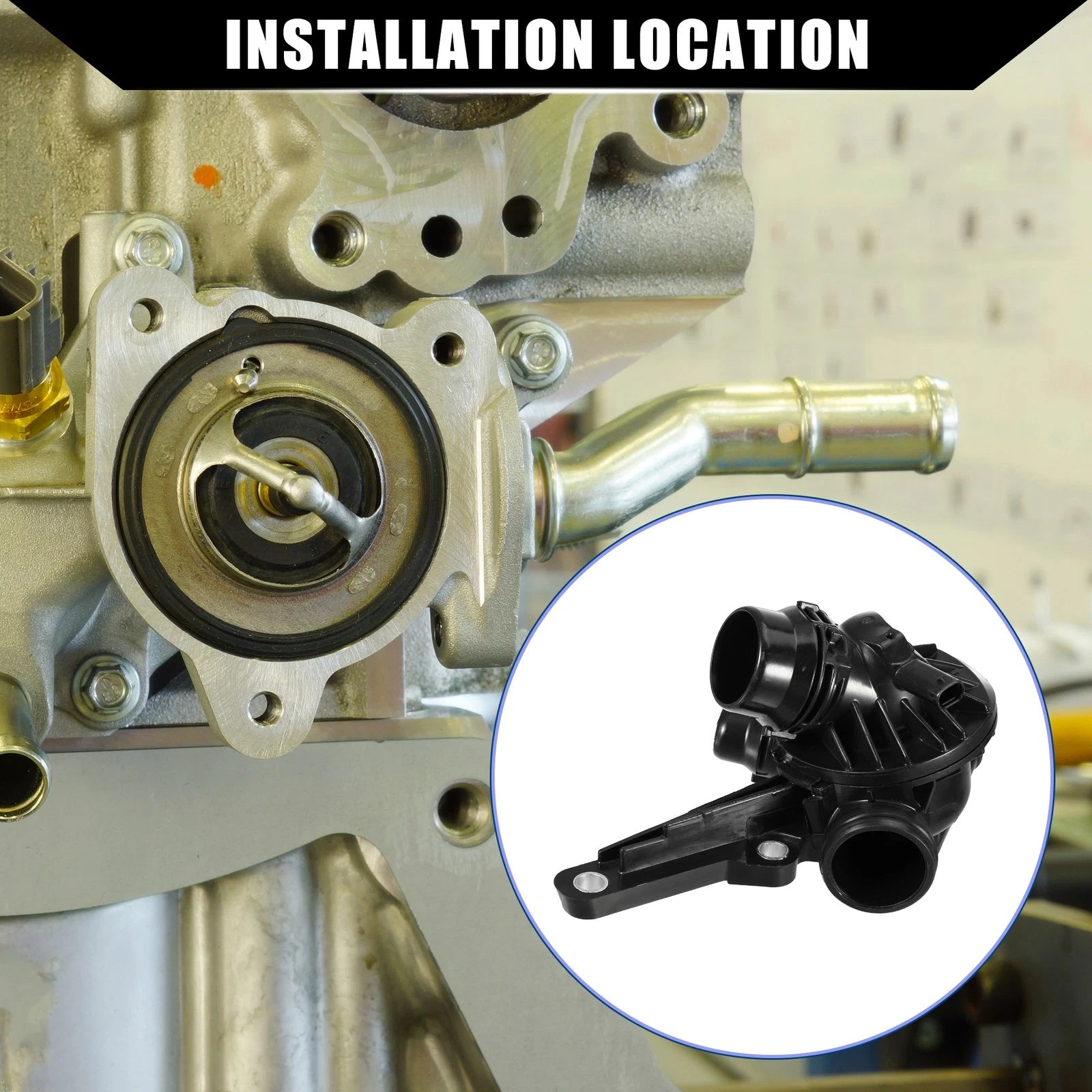 Engine Coolant Thermostat Housing Assembly Replacement for BMW 320i (2012–2018)