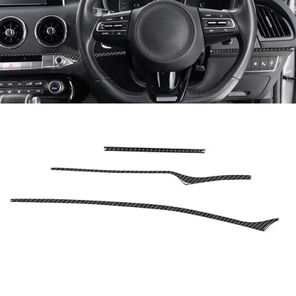 3X Instrument Dashboard Panel Cover Trim Strips for Kia Stinger (2018–2023)