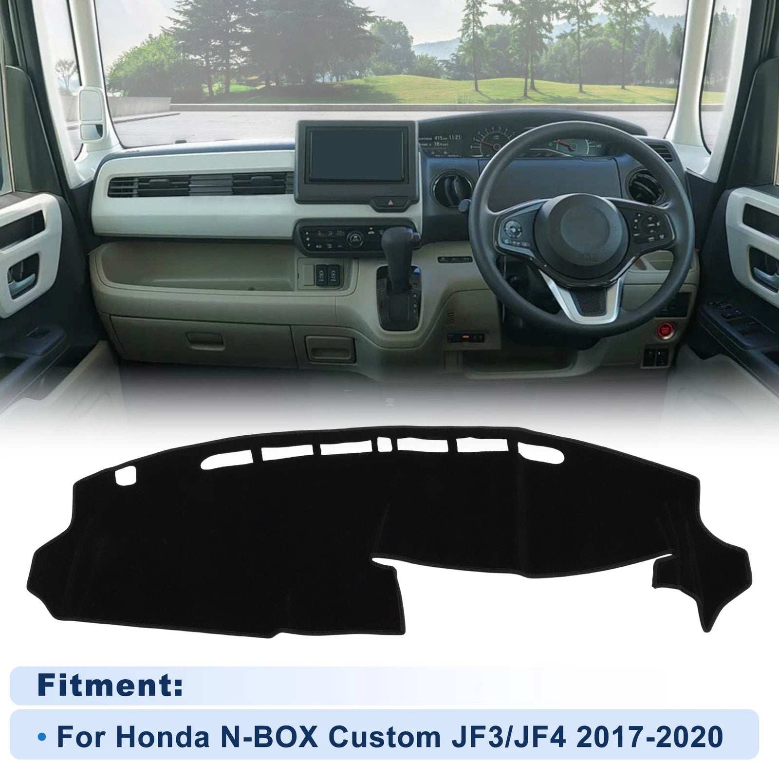 Dash Cover for Honda N-BOX Custom JF3/JF4 (2017–2020) Polyester Black