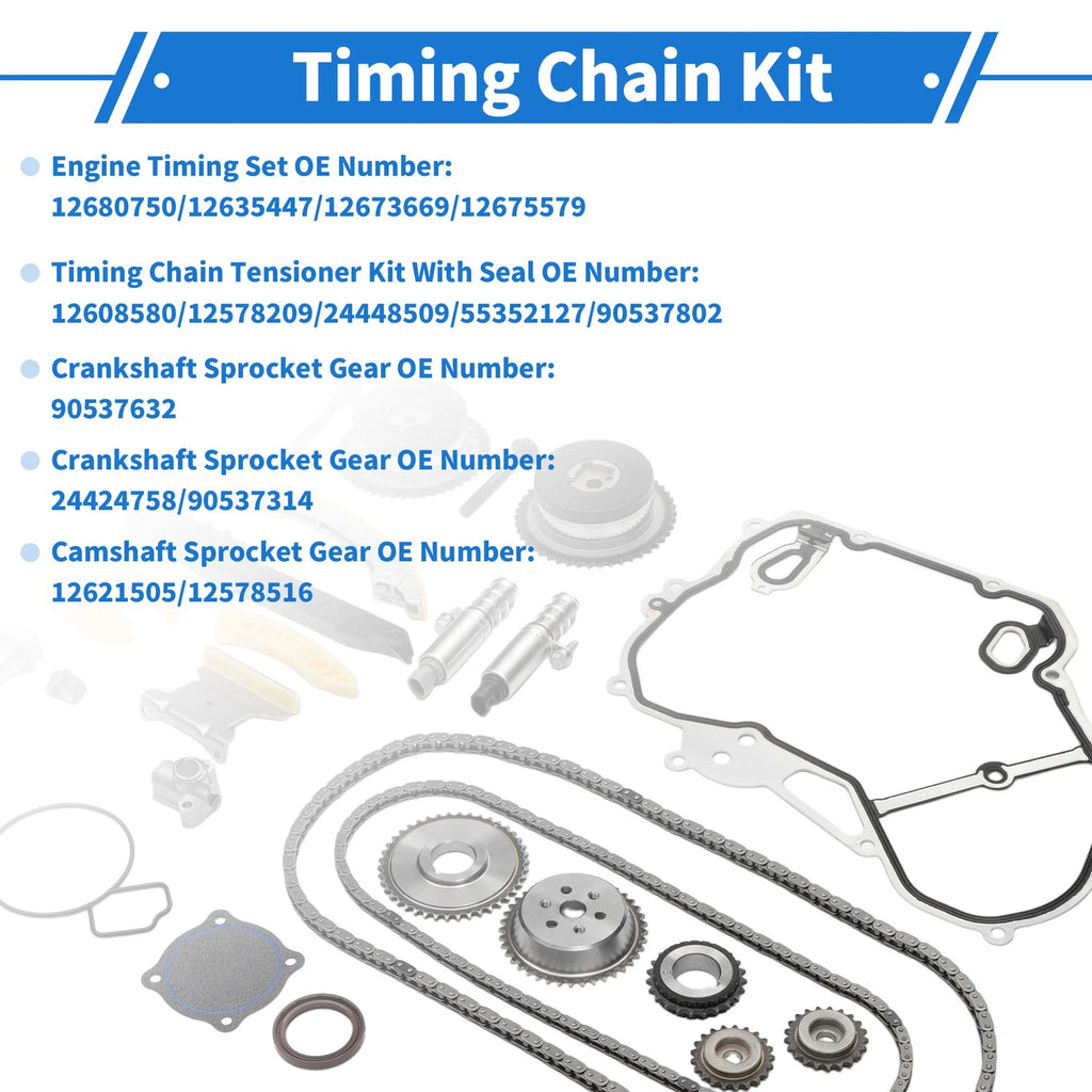 Engine Timing Chain Gasket Kit No.12673669 for GMC Terrain (2012–2017)