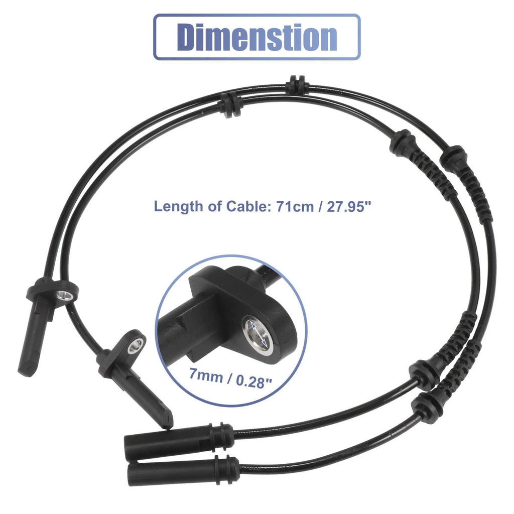 ABS Wheel Speed Sensor Rear Pair Replacement for BMW 528i 535i M5 M6 (2011–2018)
