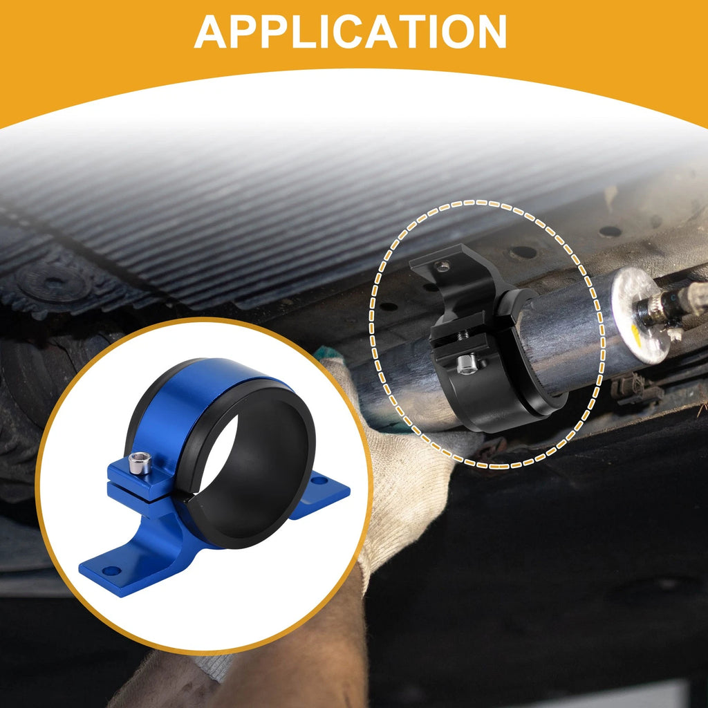 Fuel Filter Mounting Bracket for Universal Applications (58mm) - Aluminum Blue