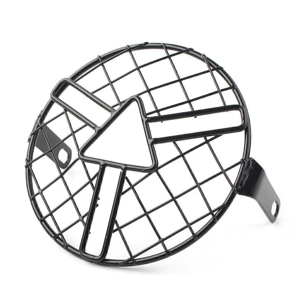 6.5" Motorcycle Headlight Grill Guard Cover for Cafe Racer Bobber Chopper