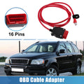 OBD Cable Adapter for Volvo Vehicles (2016) - Black Red Plastic