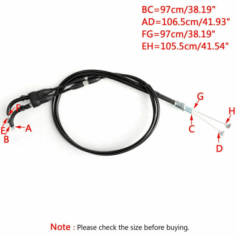 Throttle Cable Wire for Kawasaki KL650 KLR650 (2008–2017) 54012-0184