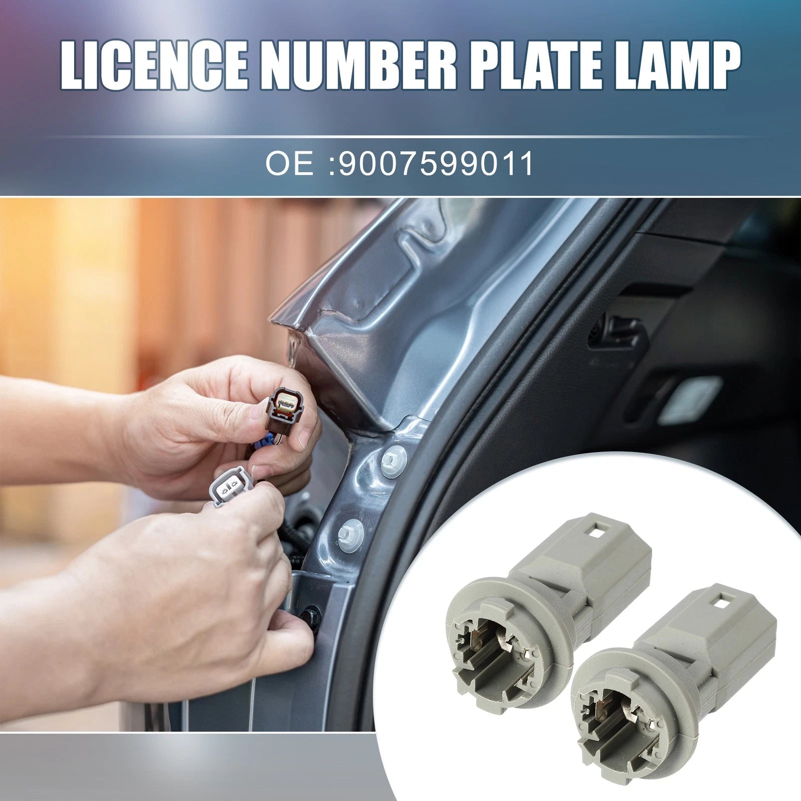 License Plate Lamp Light Socket Replacement for Scion TC (2005–2016) Set of 2