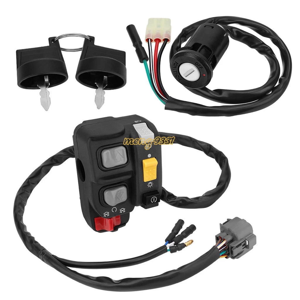 Handlebar Switch & Ignition Key Switch for Honda Recon 250 TRX250TE ES (2002–2004)