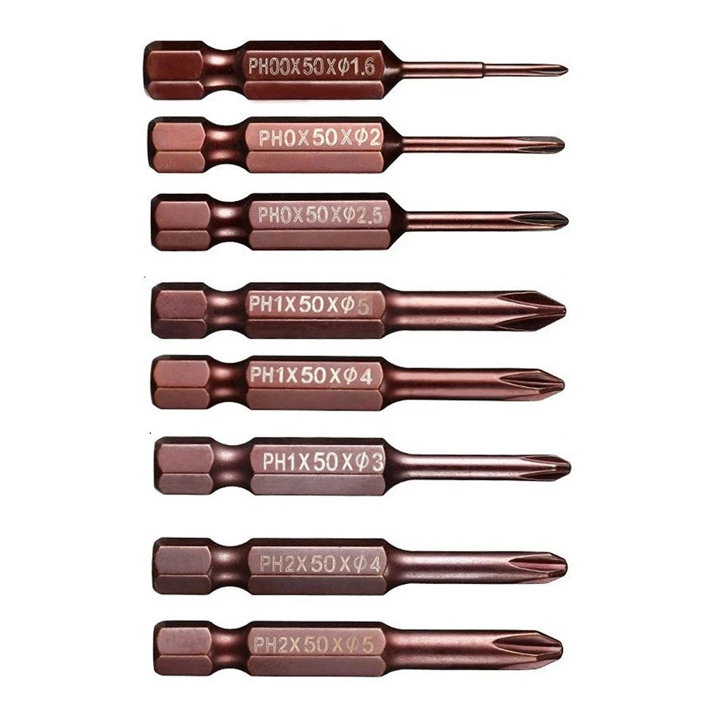 Set of 4 Hex Shank Screwdriver Bits for Drill (1/4")