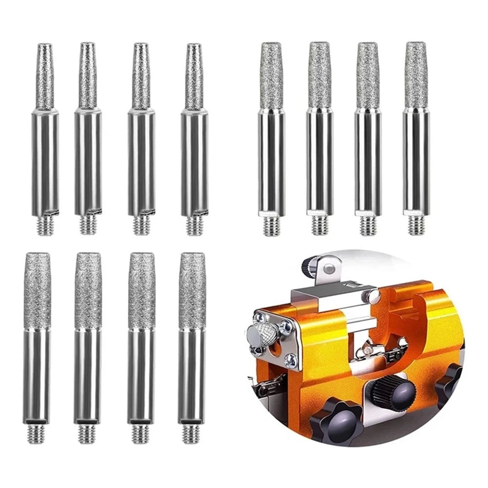 12X Carbide Cutter Set for Hand Crank Chainsaw Chain Sharpening