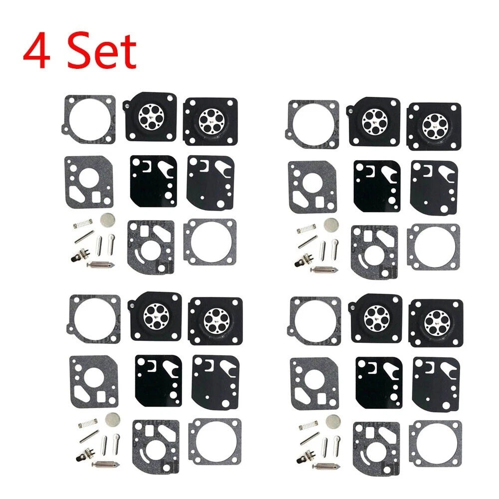 Set of 4 Carburetor Diaphragm Gasket Rebuild Kit for Zama RB-29 Trimmer