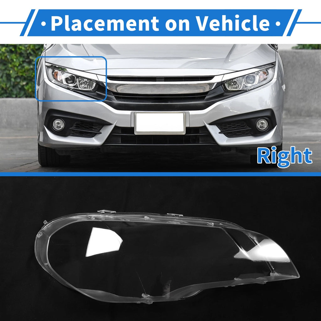 Headlight Lens Cover Front Right Replacement for BMW X5 E70 (2008–2013)