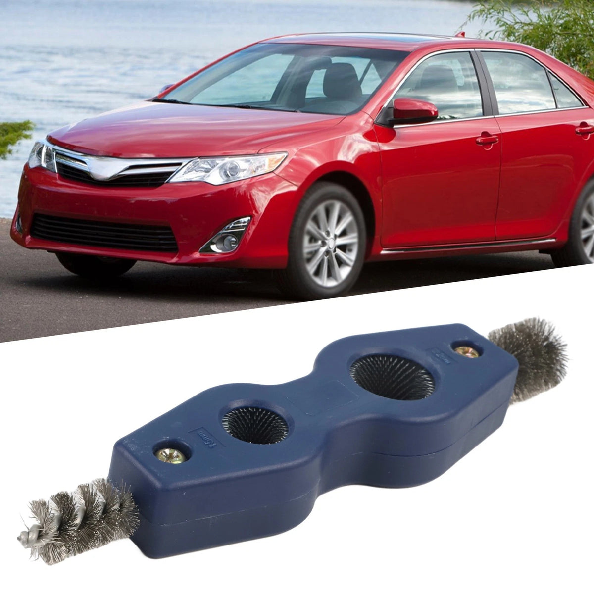 Car Brush Tool for Effortless Cleaning of Terminals & Clamps
