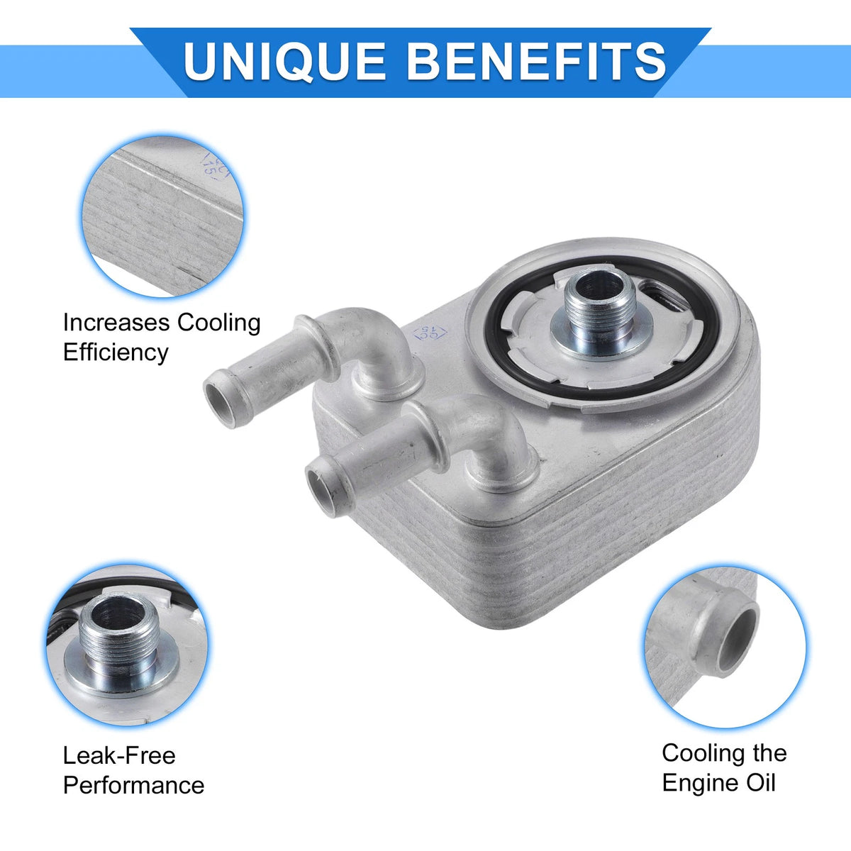 Engine Oil Cooler with Seals and Bolts for Chrysler 200 (2011–2014)