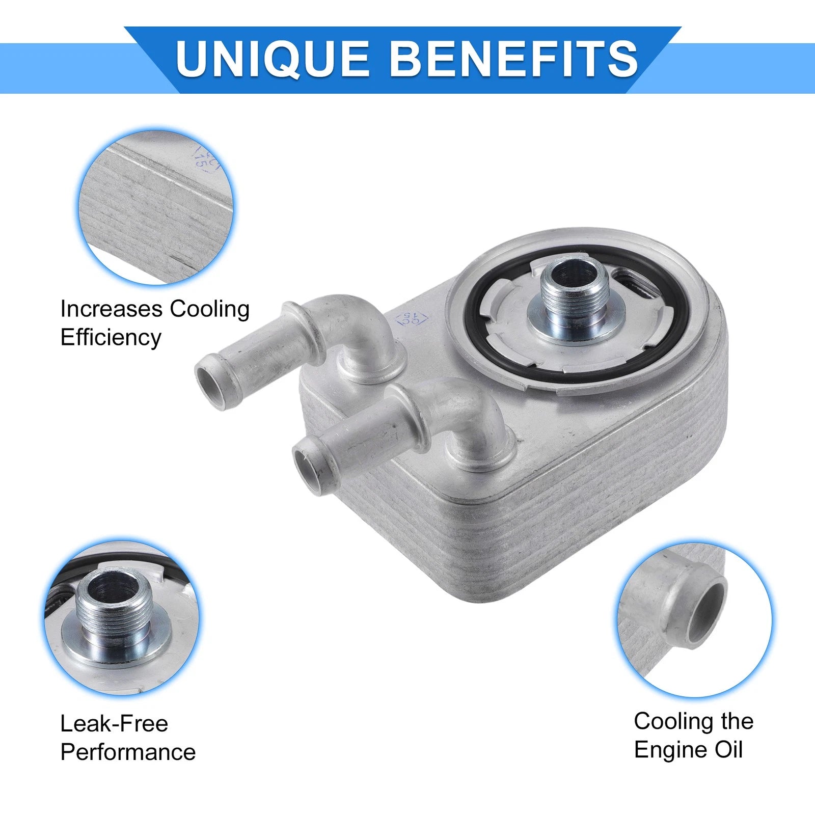 Engine Oil Cooler with Seals and Bolts for Chrysler 200 (2011–2014)