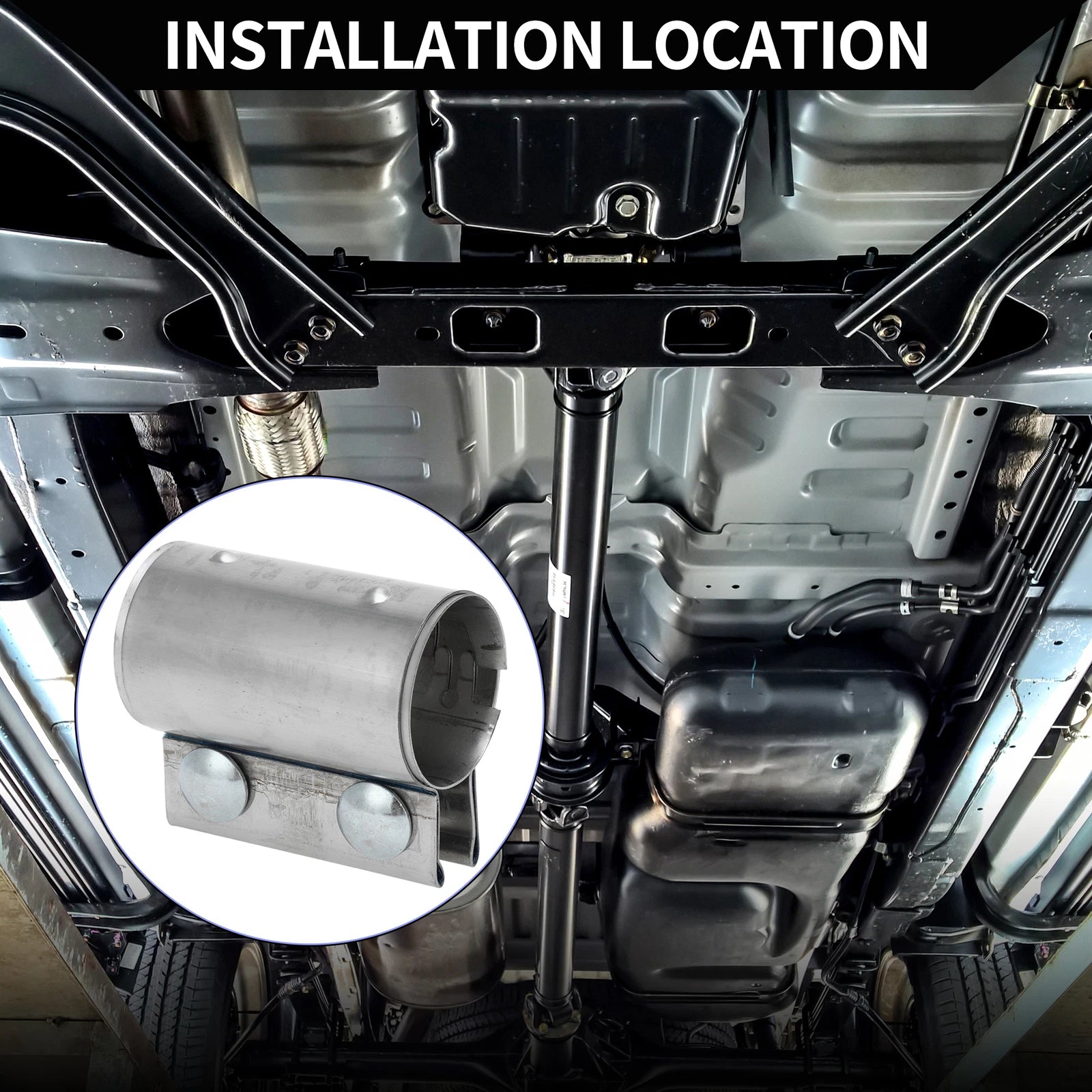 Exhaust Pipe Clamp for Car (1.77" 87mm)