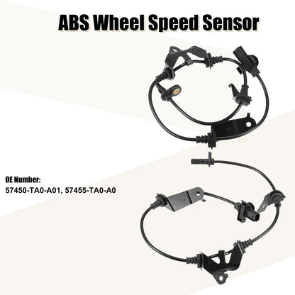 2X ABS Wheel Speed Sensor for Honda Accord (57455-TA0-A01)