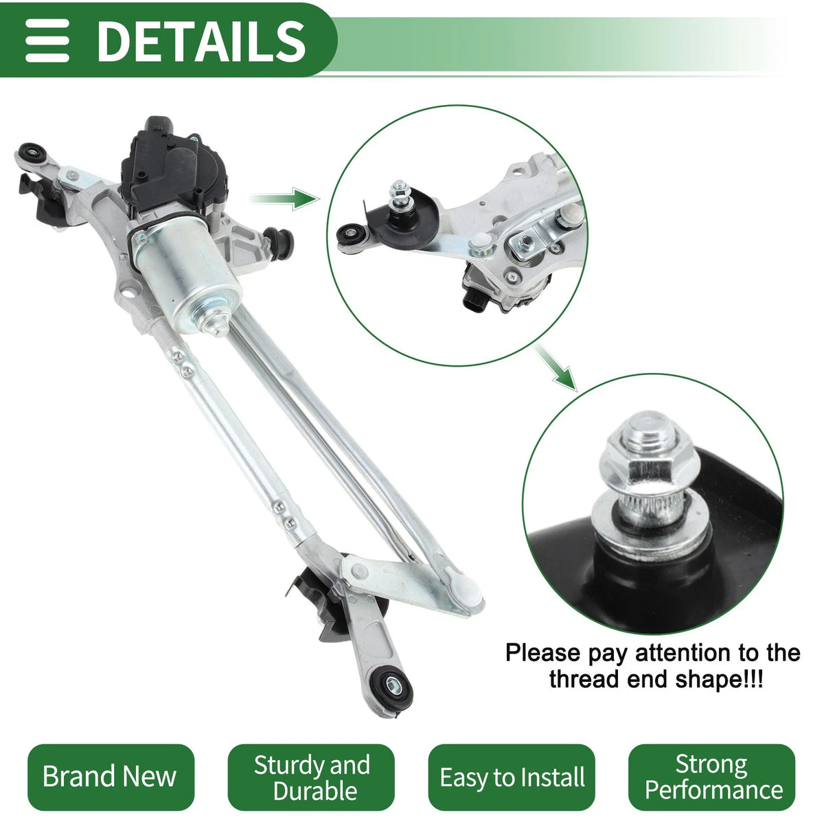 Front Windshield Wiper Motor Linkage Assembly for Toyota Corolla (2009–2013) No.602445
