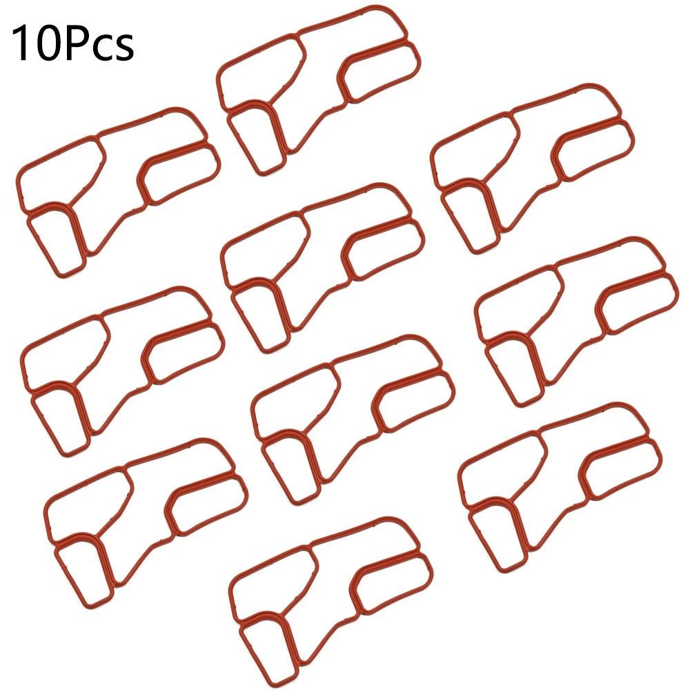 10Pcs Engine Oil Cooler Gasket Seal for Mercedes W203 W204 W221 (2000–2015)