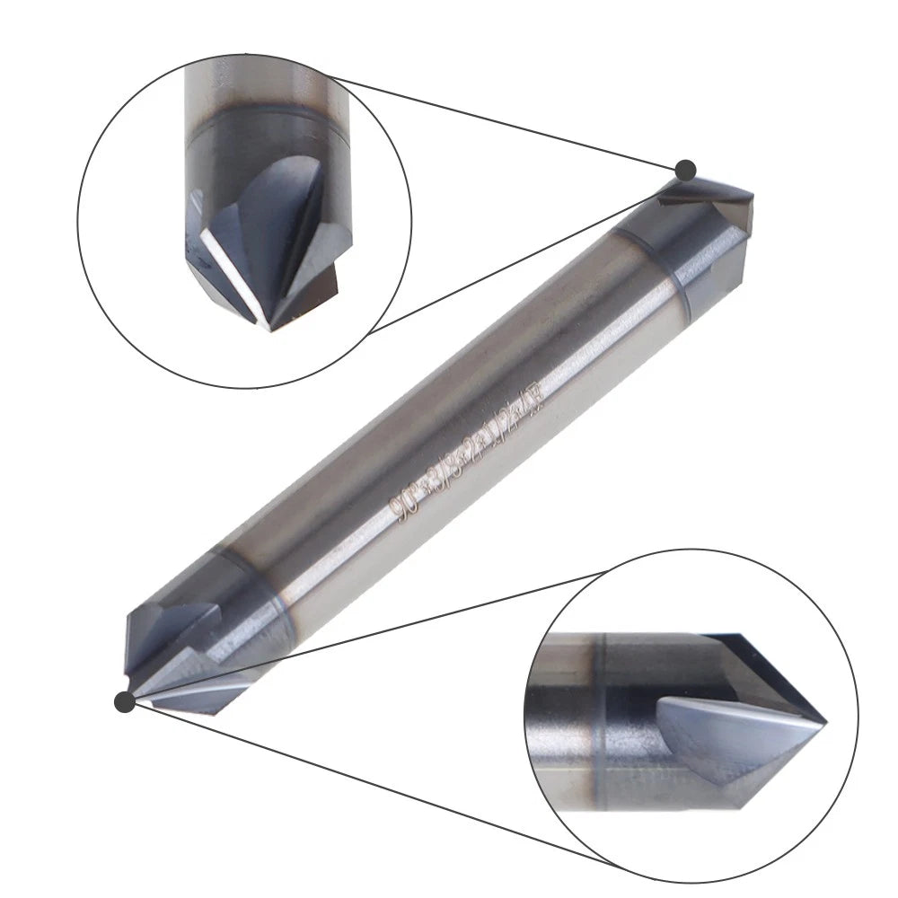 Chamfer Mill 3/8" 4 Flute for Automotive Applications (Tialn Coated)