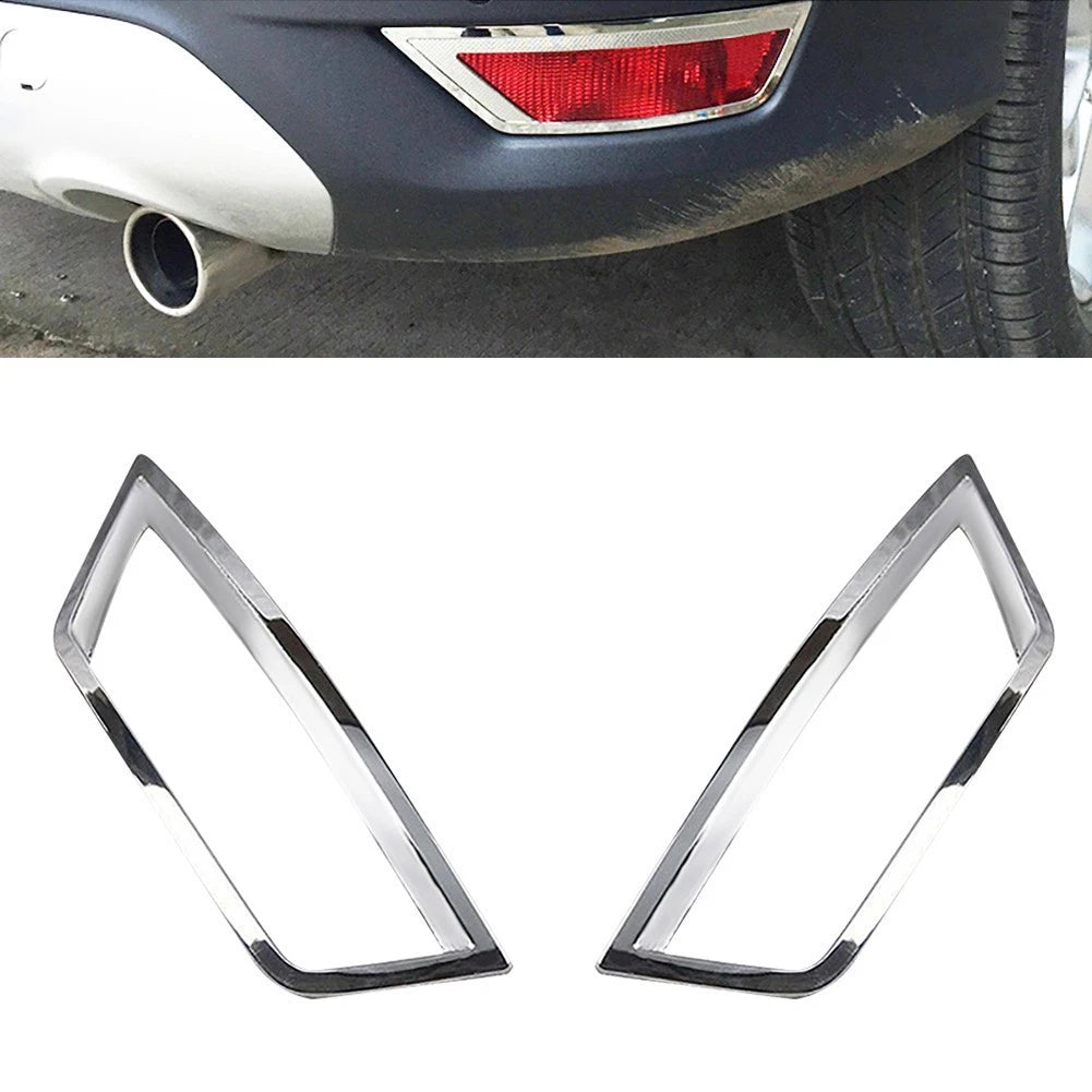 2X Chrome Rear Bumper Fog Light Lamp Cover Trim for Ford Escape (2013–2019)
