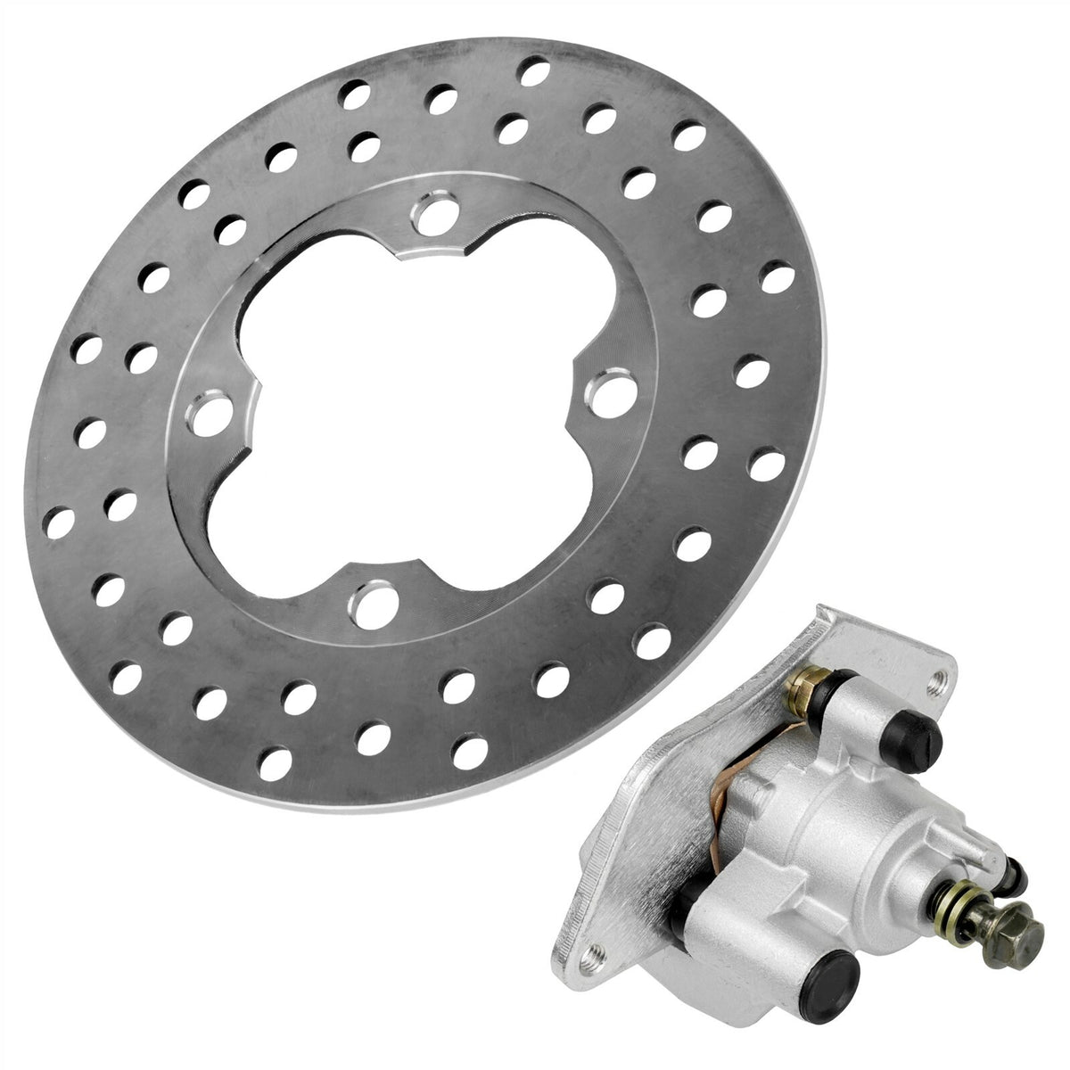 Brake Disc Rotor and Caliper Front Left Replacement for Honda Rancher 420 (2009–2013)