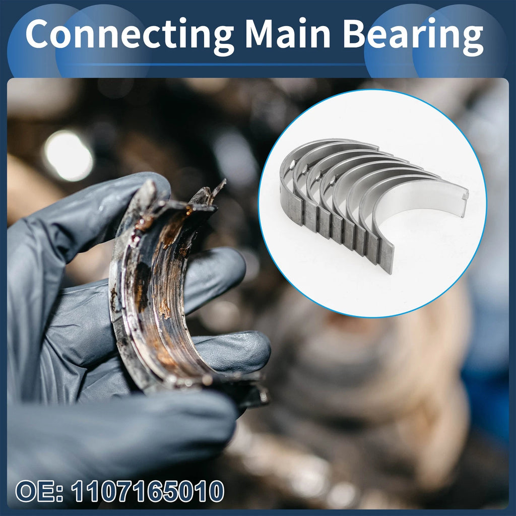 Main Bearing Set Replacement for Toyota 4Runner 3.4L 2.5L (1988–2004) 8pcs