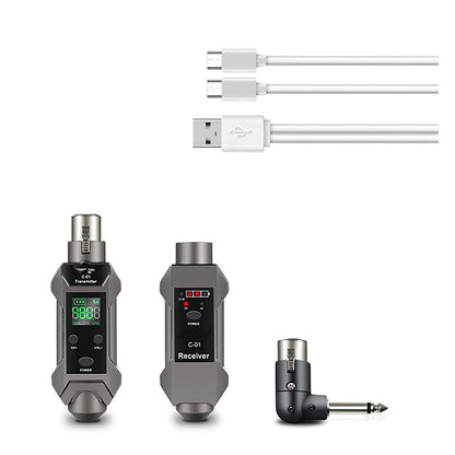 16-Channel Wireless Microphone Transmitter & Receiver with XLR Adapter