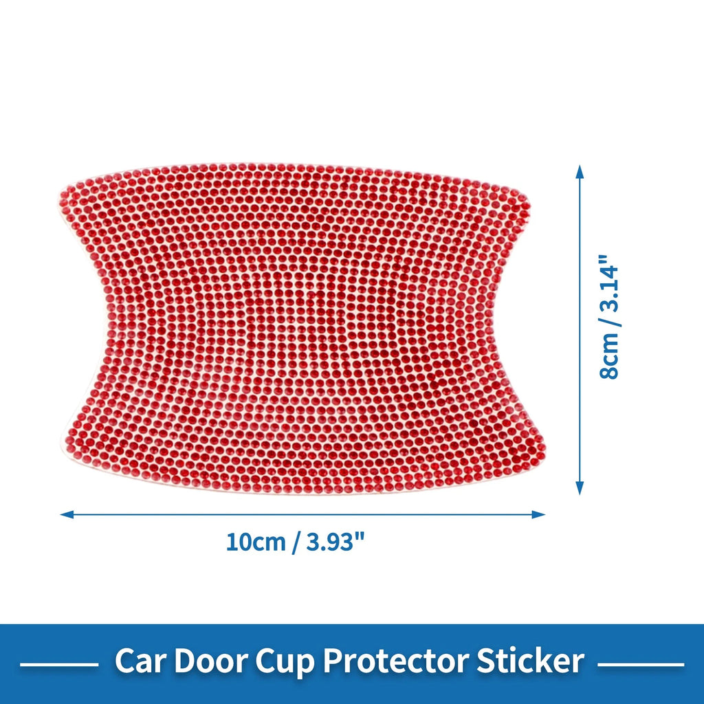 Door Handle Scratch Protector for Universal Use (8x10cm, Red)