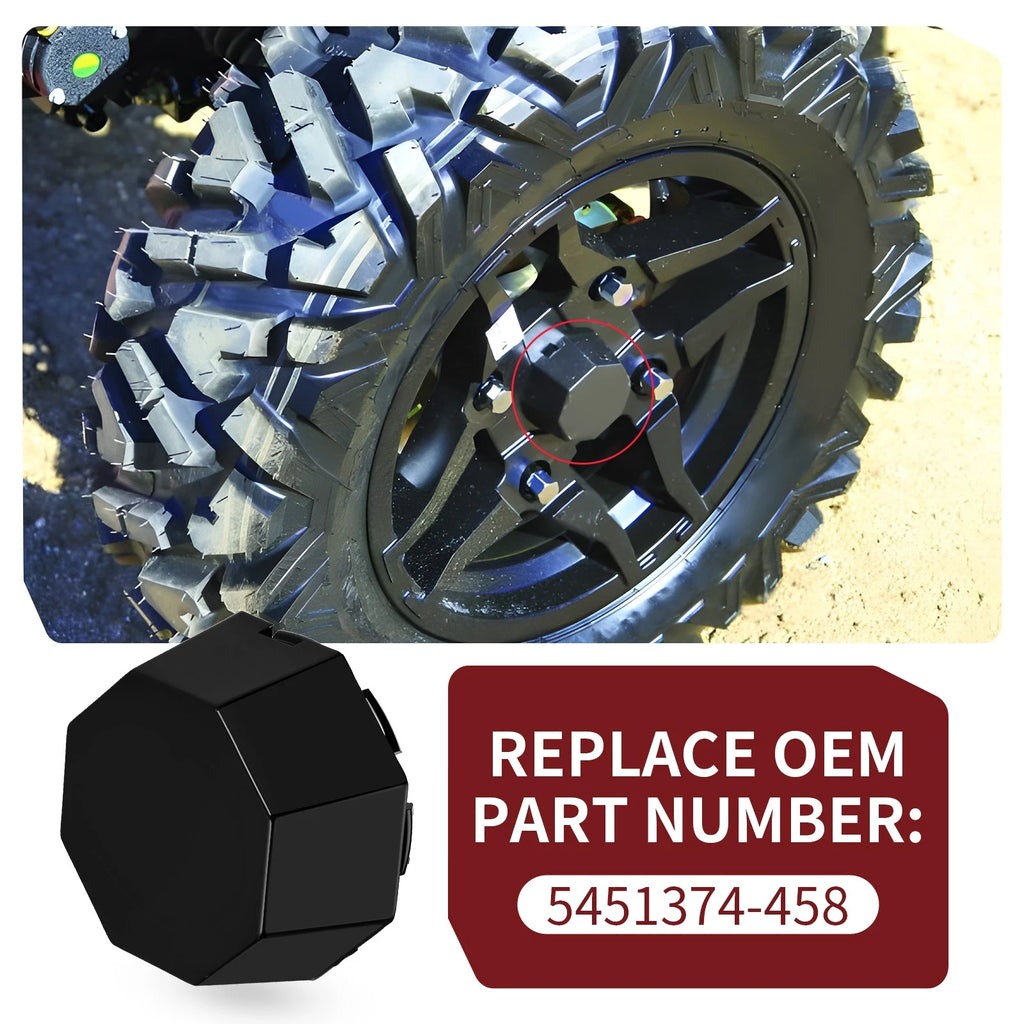2pcs Black Hub Cover 5451374-458 for Polaris Sportsman 570 (2020–2024)