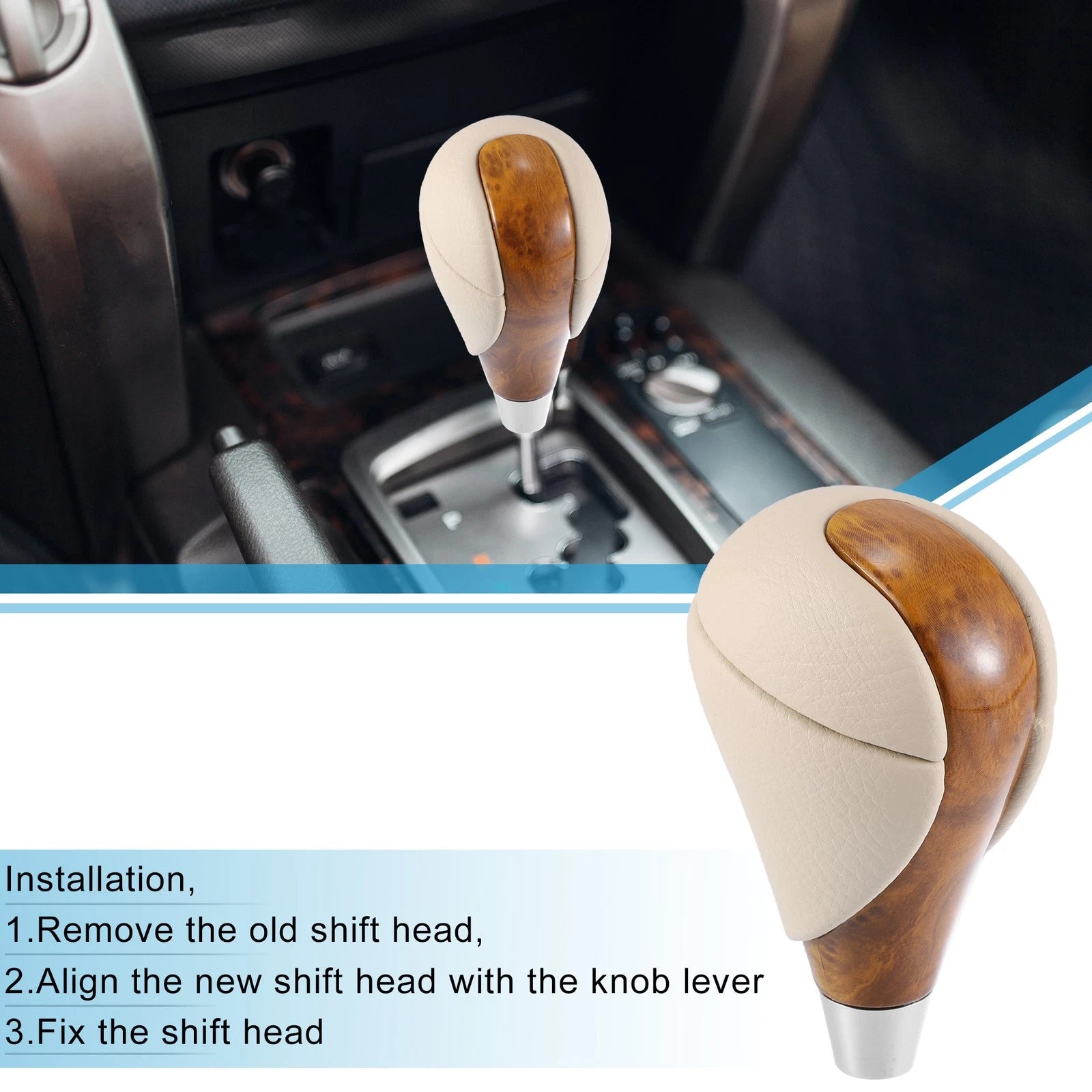 Gear Shift Knob Replacement for Lexus Brown Beige (2006–2019)