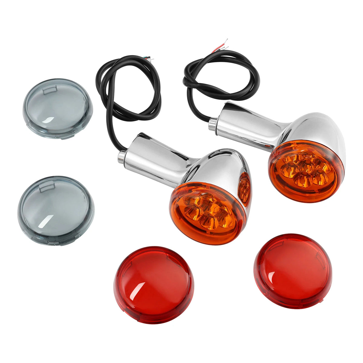 Rear Turn Signal Lights Chrome Bracket for Harley Sportster 883 1200 (1992–Present)