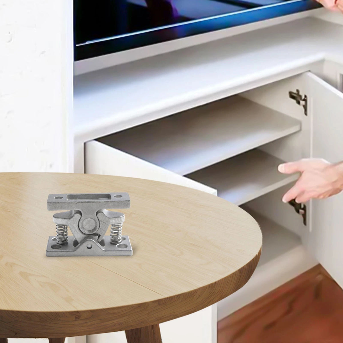 Double Roller Catch with Spring Loaded Door Holder for