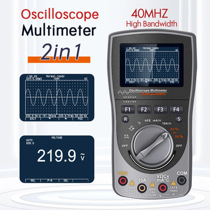 ET827 40MHz Portable Oscilloscope Multimeter 2 Channel Waveform Storage