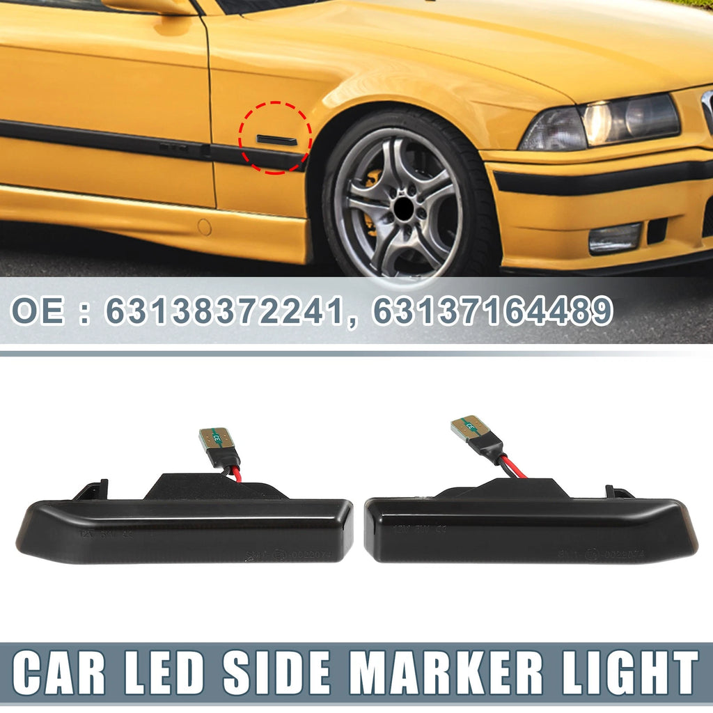 LED Side Marker Lights Amber Pair Replacement for BMW 323i 323is (1998–1999)